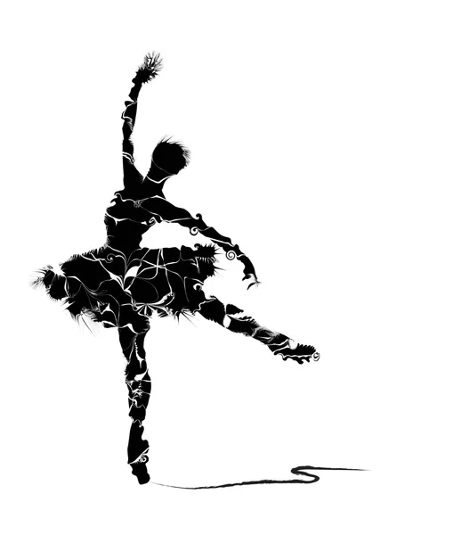 Abstract dancer silhouette — Stock Vector