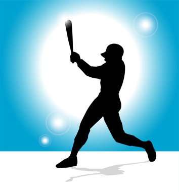 vektör beyzbol oyuncusu
