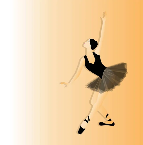 Baletka silueta vektor — Stockový vektor