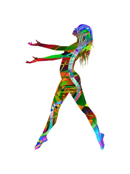 Vektorillustration der Tänzerin — Stockvektor
