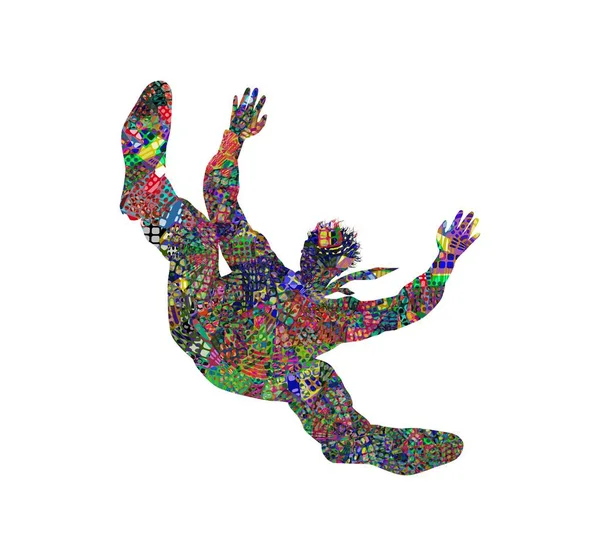 Ілюстрація падаючого чоловіка — стоковий вектор