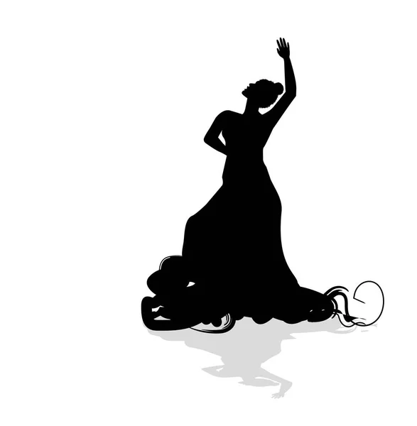 Dançarina espanhola de flamenco — Vetor de Stock