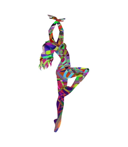 Vector Ballerina silhouet — Stockvector