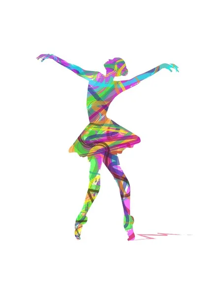 Abstracte Ballerina silhouet — Stockvector