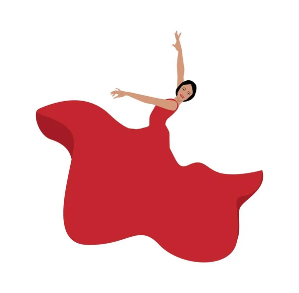 Εικονογράφηση Διάνυσμα Ένας Χορευτής Φλαμένκο Ισπανικά — Διανυσματικό Αρχείο