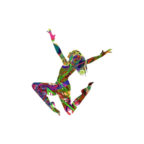 Silhouette Ballerine Sur Fond Blanc Vecteur — Image vectorielle