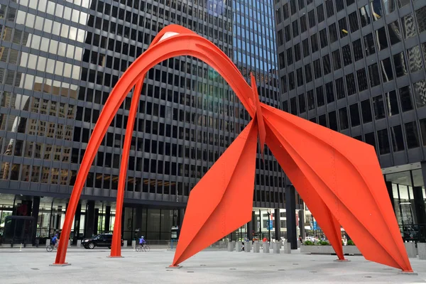 Flamingo sculpture in Chicago — Stock Photo, Image