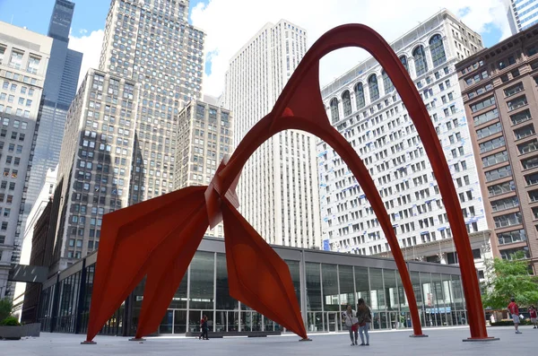 Escultura de flamenco en Chicago — Foto de Stock