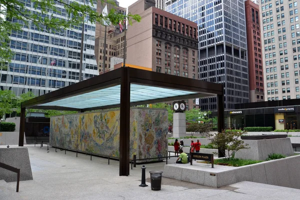 Мозаїка Шагал в Exelon Plaza, Чикаго — стокове фото