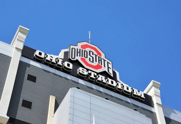 Вывеска "Ohio Stadium" в Колумбусе, штат Огайо Лицензионные Стоковые Фото