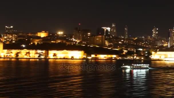 İstanbul 'da gece — Stok video