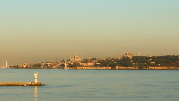 Spectacular View Istanbul Bosphorus Dawn — Stock Video