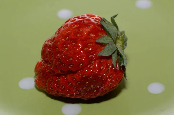 Eine Rote Erdbeere — Stockfoto