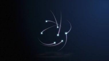 atomların elektron logo animasyon