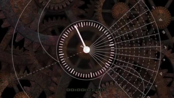 数字时间测量齿轮 — 图库视频影像