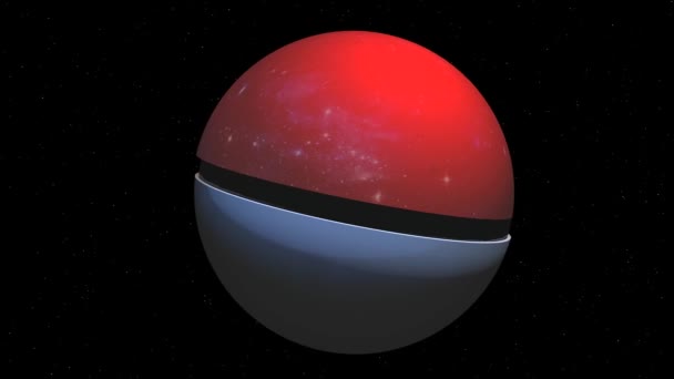 Pokemon planet smartphone space — Stock Video