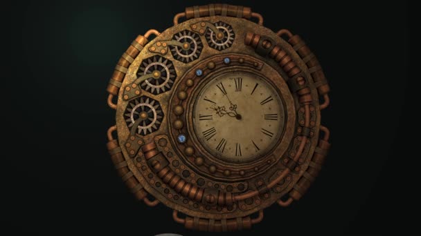 Time moondial machine — стоковое видео