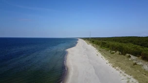 Bałtyckiego Zobacz Polska plaża woda — Wideo stockowe