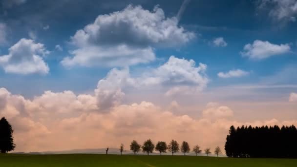 Tijd lapse wolken landschap — Stockvideo