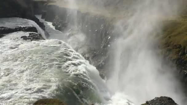 Vízesés Izland víz táj — Stock videók