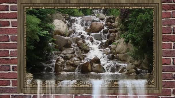 Waterval geruis natuur bach — Stockvideo