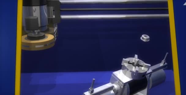 Grinding process animation knife — Stock Video
