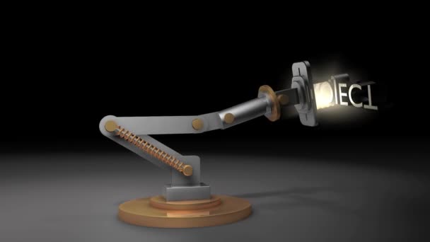 Robot arm beweging rendering — Stockvideo