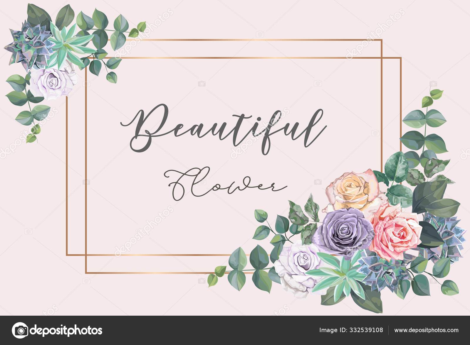 Beautiful Flower Frame Wedding Invitation Greeting Cards Vector Illustration Vector Image By C Amsure7 Gmail Com Vector Stock Beautiful Flower Frame Wedding Invitation Greeting Cards Vector Illustration Vector Image By C Amsure7 Gmail Com Vector Stock