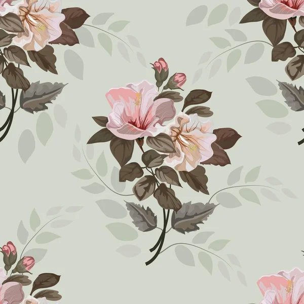 Vintage Flower Nahtlose Muster Vektorillustration — Stockvektor