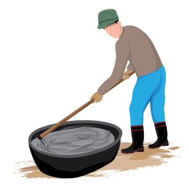 Çizgi film şekilli vektör tasarımının yaşam biçimi