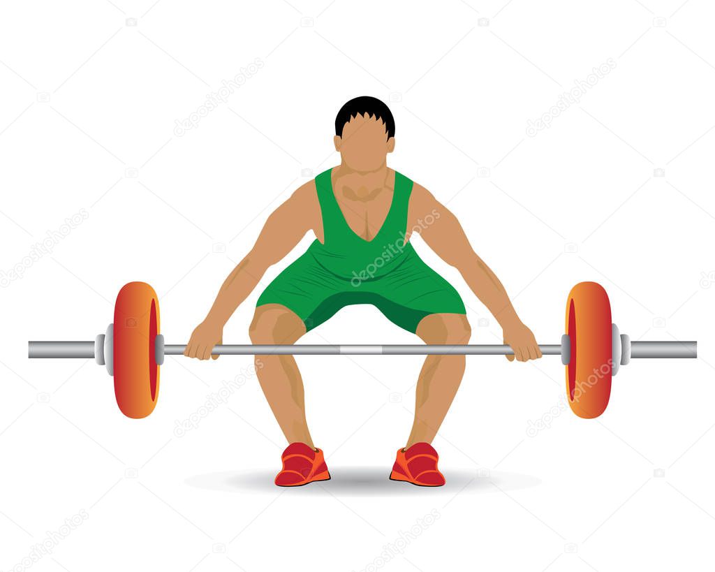man lifting exercises with barbell