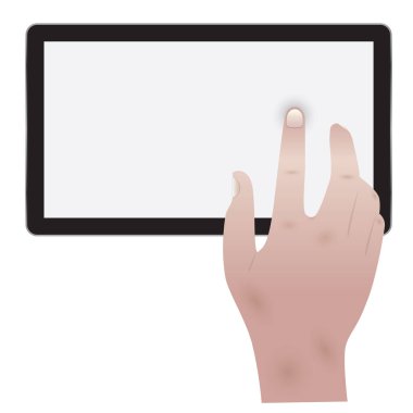 ekran tabletine dokun