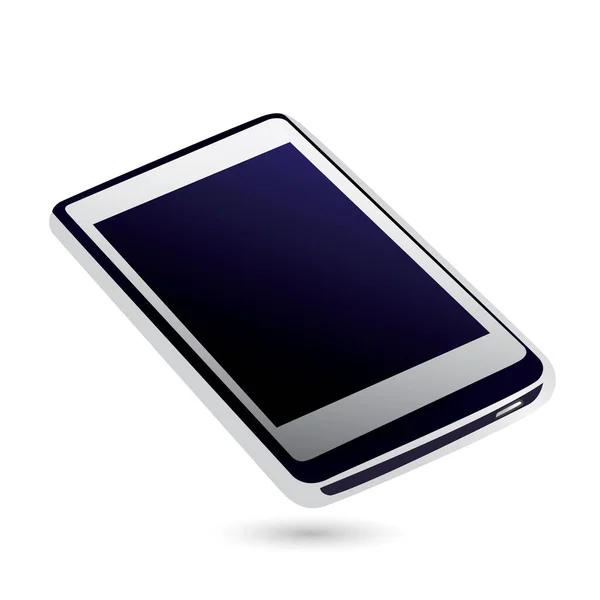 Rendant Téléphone Mobile Isolé Sur Fond Blanc — Image vectorielle