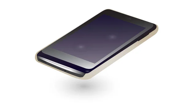 Téléphone Portable Smartphone Moderne Isolé Sur Blanc — Image vectorielle