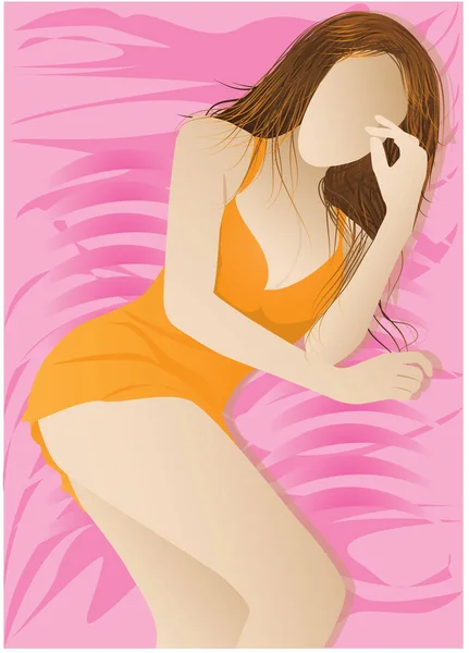 Mujer Hermosa Vector Diseño — Archivo Imágenes Vectoriales