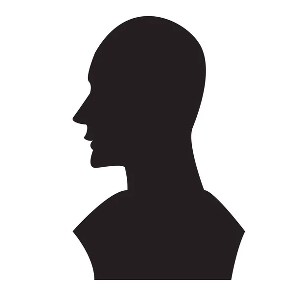 Profil Une Icône Silhouette Homme — Image vectorielle