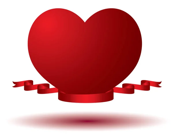 Rotes Herzvektordesign — Stockvektor