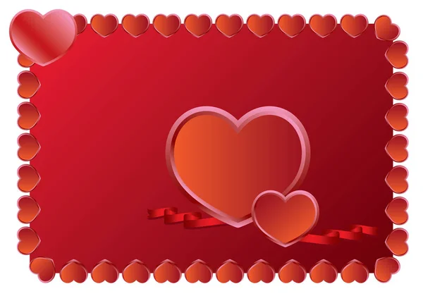 Rotes Herzvektordesign — Stockvektor
