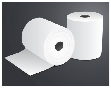 Hesap makinesi vektör tasarımı için rulo kağıt