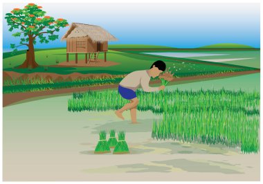 tarımsal renk vektörü tasarımı teması