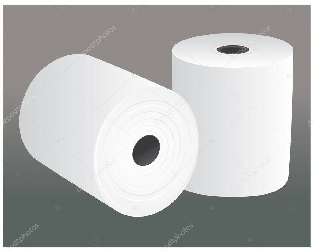 toilet paper roll isolated on white background