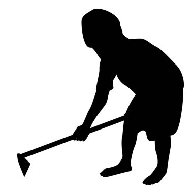 tarımcı çizgi film şekil vektör tasarımı