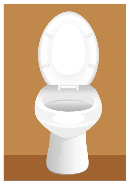 Toilette Auf Braunem Hintergrund Vektorillustration — Stockvektor