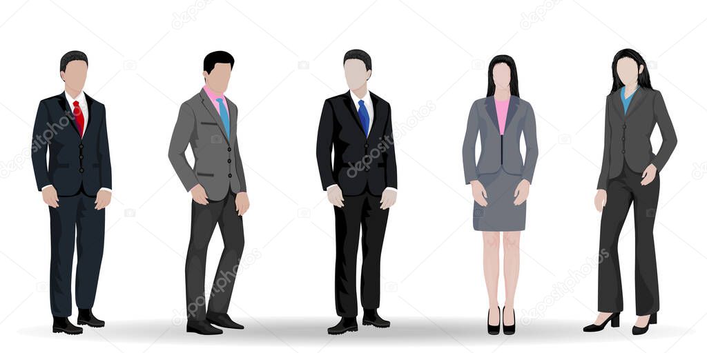 business man and woman vector design