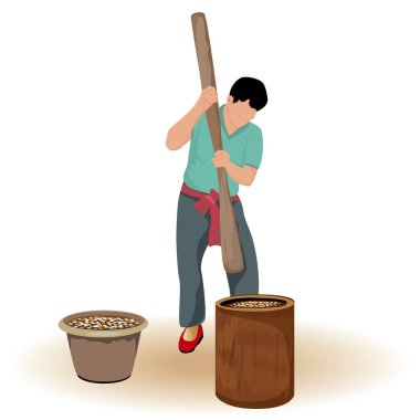 Buğday yapan bir adamın resmi 