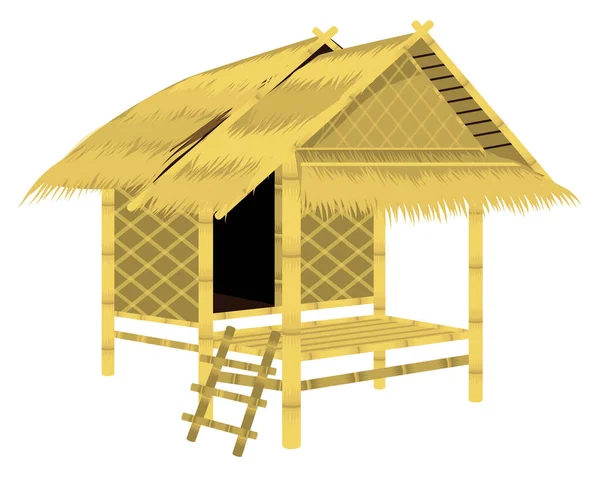 Isolate Straw Hut Vector Design — Stock Vector