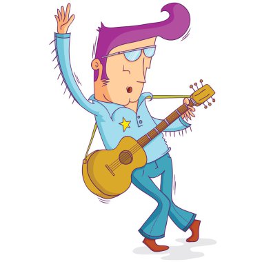 musician in old fashion clipart