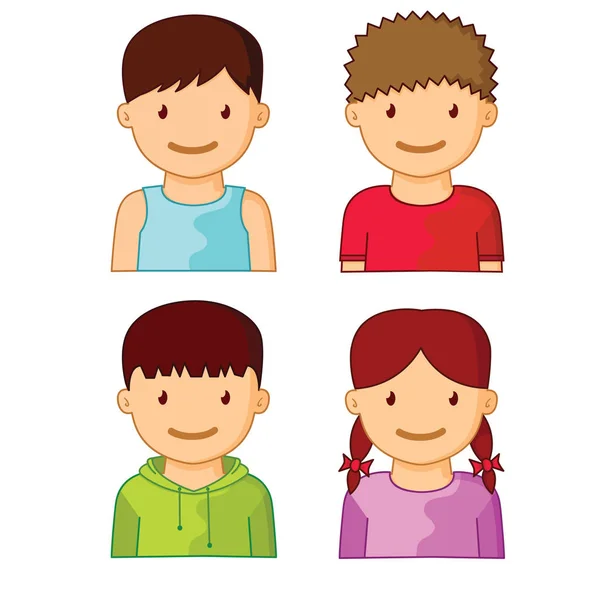 Аватары детей часть первая — стоковый вектор