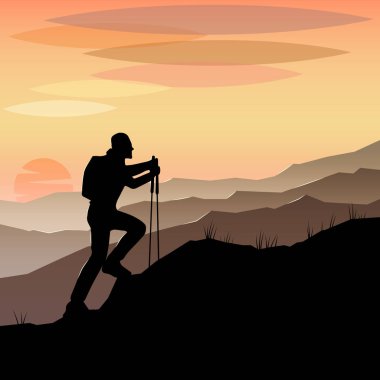 Gün batımı/güneşin doğuşu'da yürüyüş