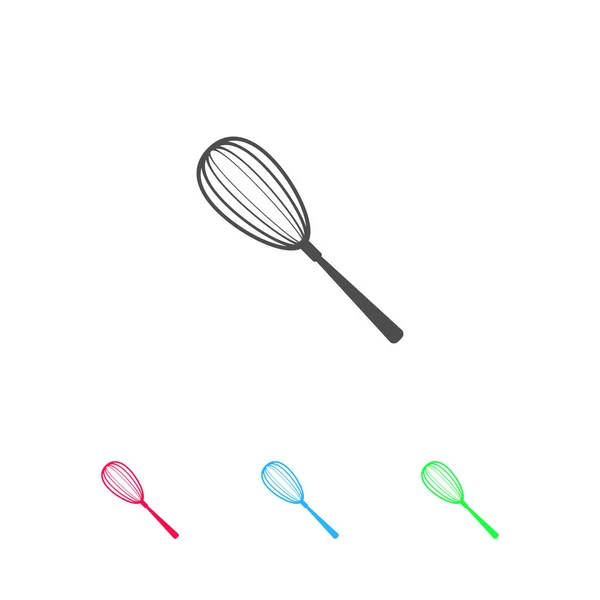 Whisk Icon Flat Pictograma Cores Sobre Fundo Branco Símbolo Ilustração —  Vetores de Stock